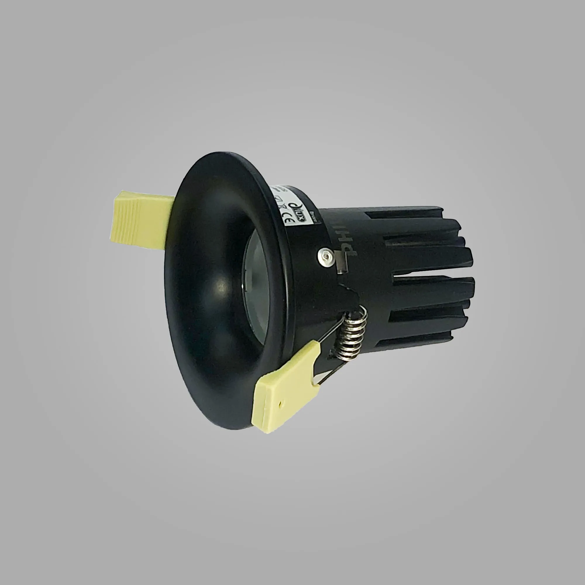 Bruve 15 Powered by Philips 15W 1350lm 3000K 24° Engine, 350mA,Matt Black,Fixed Recessed Round Spotlight,Inner Glass Cover,IP65. DM202667  Dlux Bruve 15 IP65